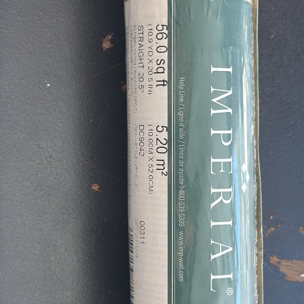 Imperial Prepasted Wallpaper Vintage Script - Sealed Roll - Picture 2 of 3